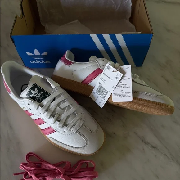 Brand New - Adidas Samba OG Women’s Sneakers – White & Rose | Size 8 - Picture 2 of 5